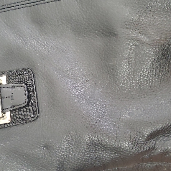 Coach Taylor Leather Tote Black Purse Bag F 25941 zip top - Picture 9 of 13